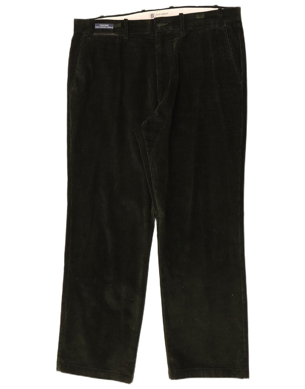 Marks & Spencer Pantalón recto de pana azul Harbor para hombre W38 L31 Verde