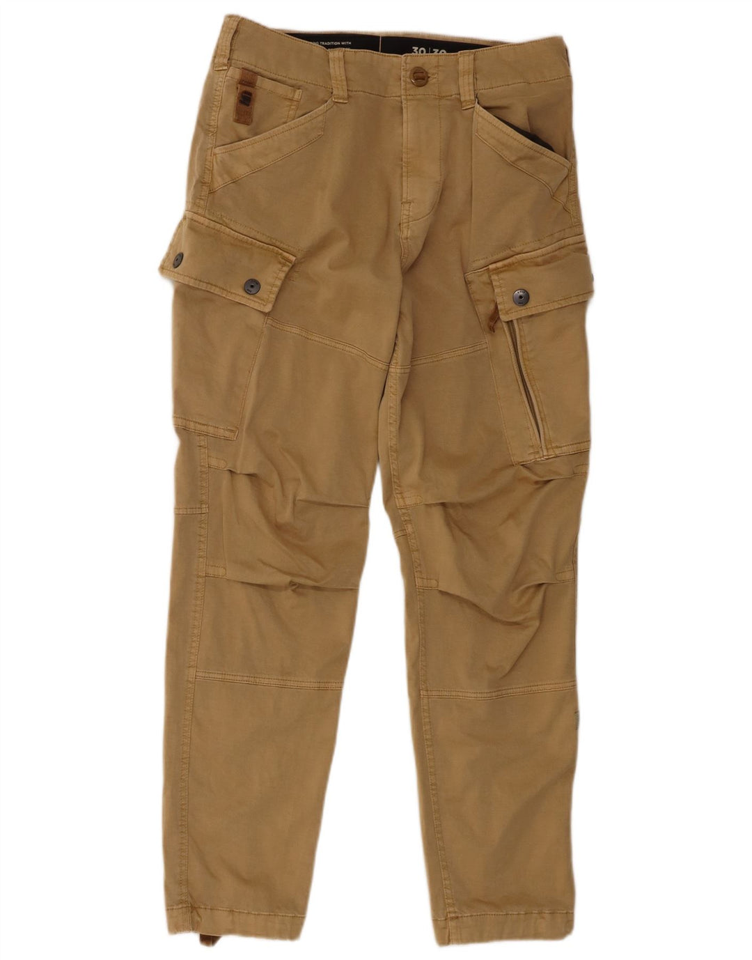 G-STAR Mens Classics Slim Cargo Pantalones W30 L30 Algodón Beige