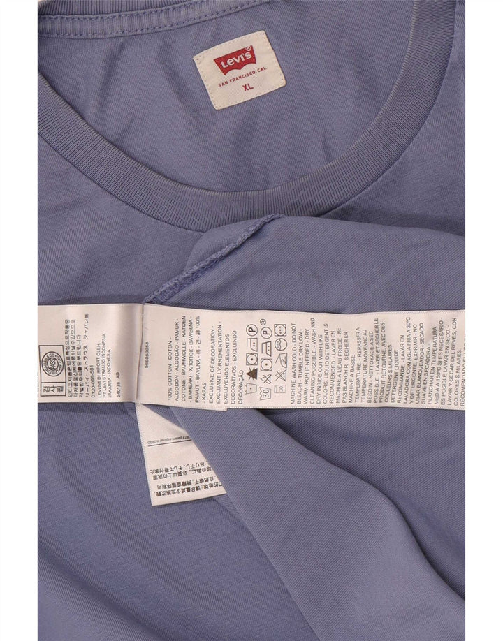 Levi's Hombre Camiseta Top XL Algodón Azul