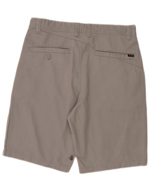 Pantalones cortos chinos Volcom para hombre W32 Poliéster gris medio