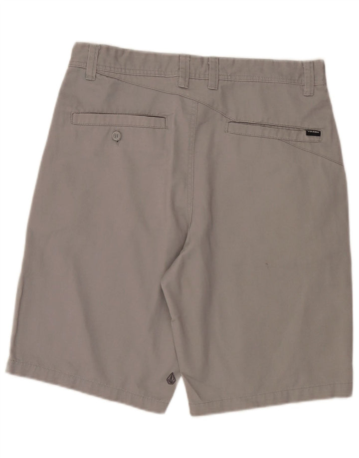 Pantalones cortos chinos Volcom para hombre W32 Poliéster gris medio