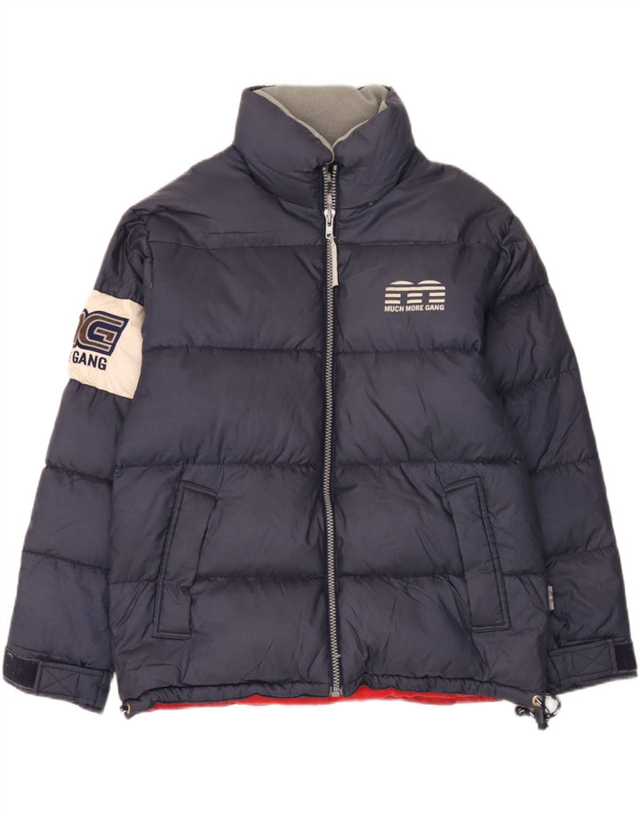 Much More Chaqueta acolchada con gráfico para hombre UK 38 Medium Azul marino Colorblock