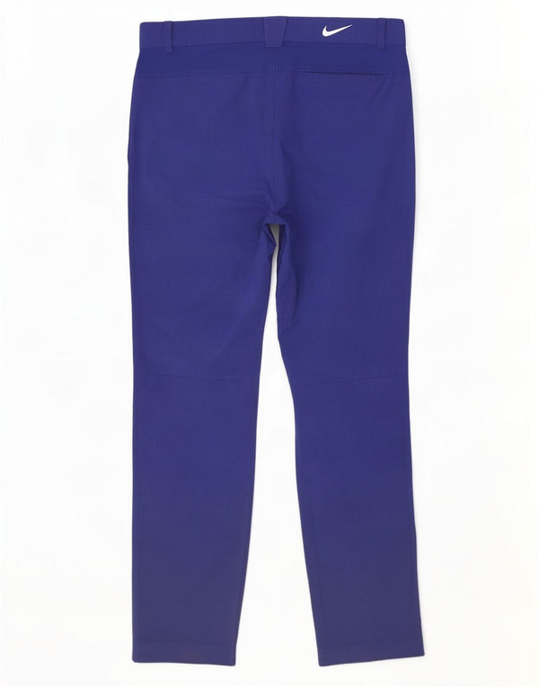 Pantalón chino recto de golf para hombre Nike W34 L32 Poliéster azul