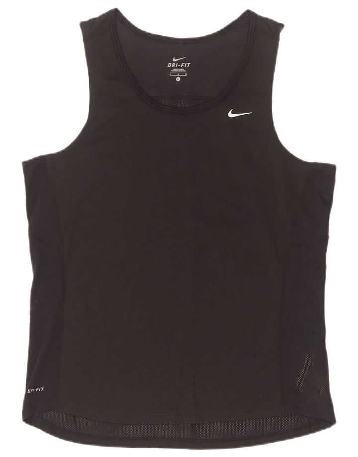 Nike Hombre Dri Fit Chaleco Top Medio Negro Poliéster