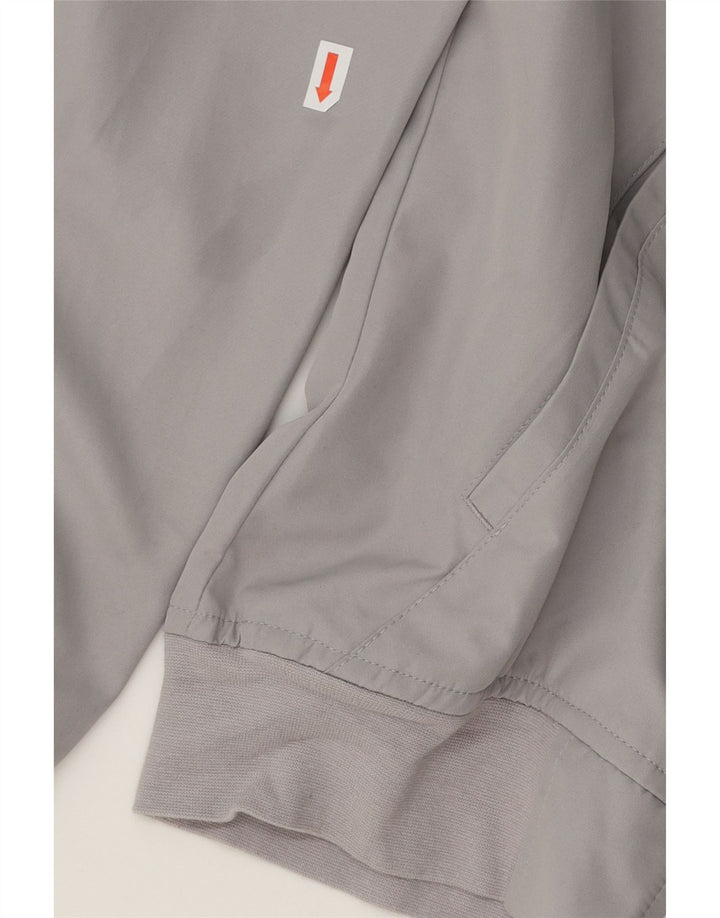 NIKE Womens Oversized Graphic Tracksuit Top Jacket UK 6 XS Grey Polyester Vintage Nike and Second-Hand Nike from Messina Hembry 