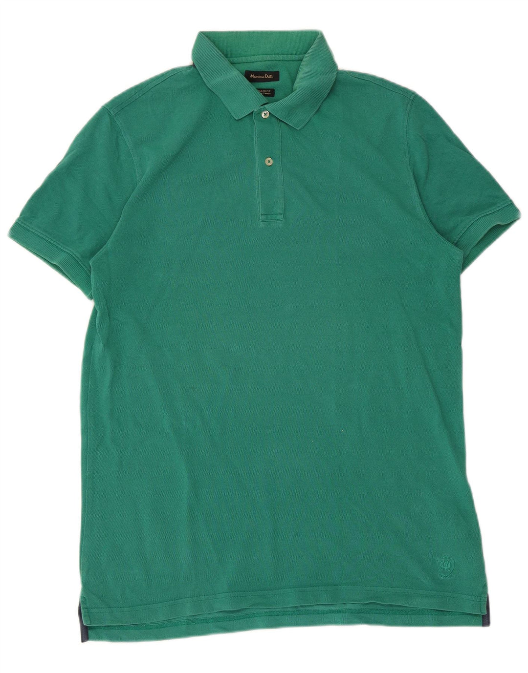 Massimo Dutti Polo Regular Fit Algodón Verde Medio Hombre