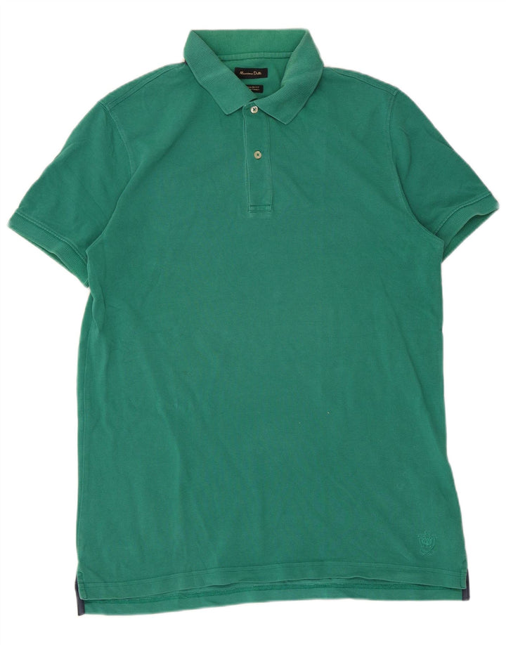 Massimo Dutti Polo Regular Fit Algodón Verde Medio Hombre