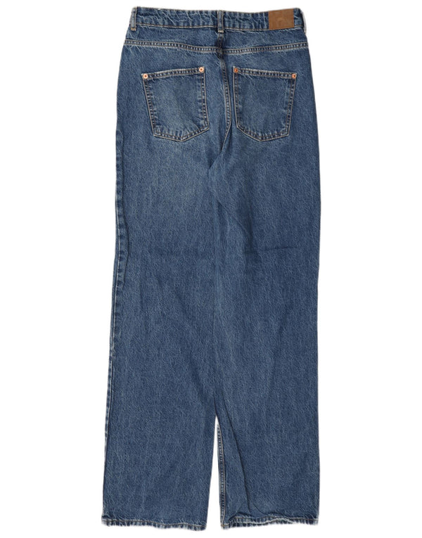Zara Jeans Sueltos De Cintura Alta Para Mujer EU 38 Small W28 L33 Algodón Azul