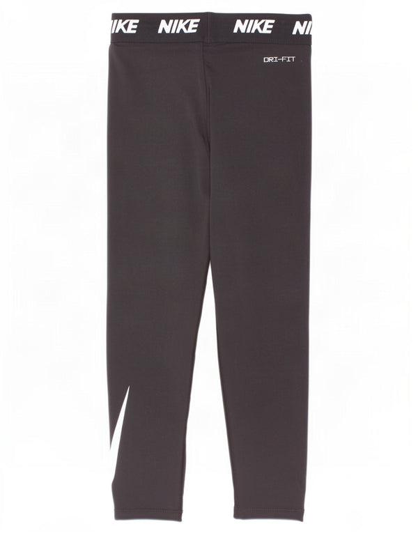 Nike Girls Graphic Leggings 6-7 Years Large Black