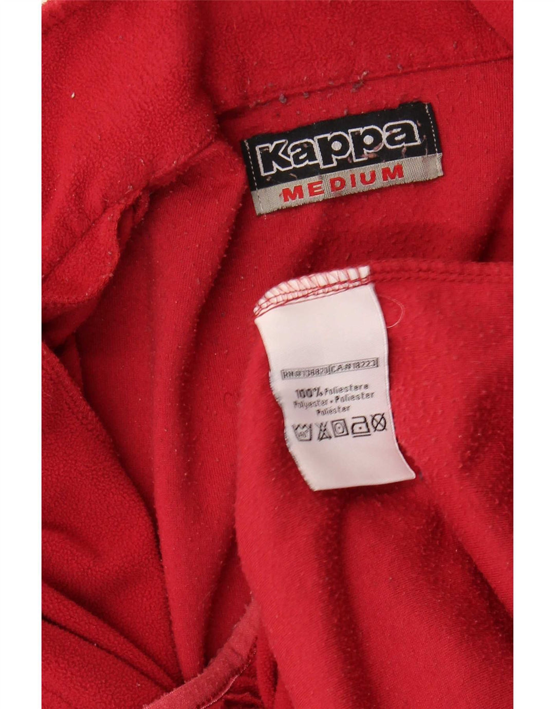 Kappa Chaqueta polar para hombre UK 36 Small Rojo Poliéster
