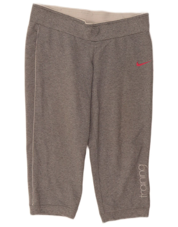Nike Mujer Training Graphic Chándal Pantalones Joggers UK 8/10 Small Gris