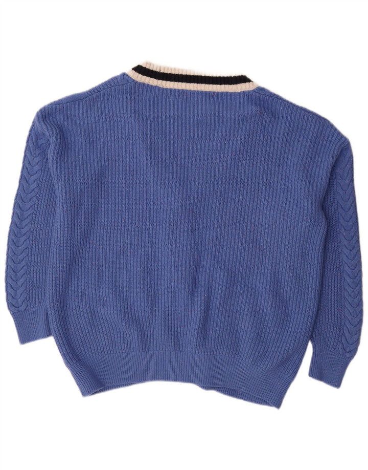 Marks & Spencer Suéter tipo cárdigan extragrande para mujer Reino Unido 46 Algodón azul grande