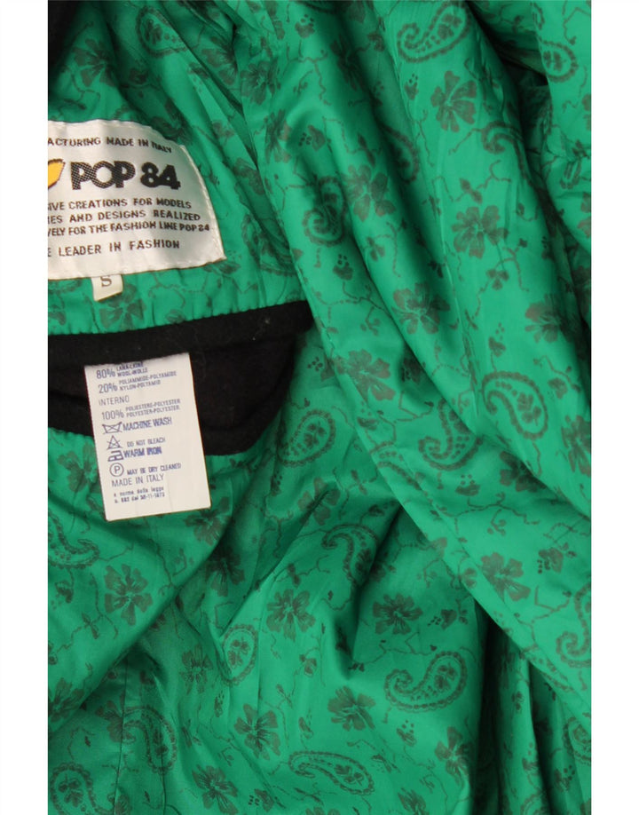 POP 84 Abrigo para hombre UK 36 Small Black Wool