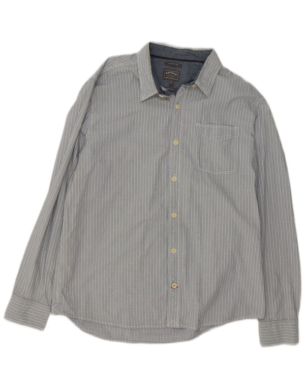 FAT FACE Camisa de corte clásico para hombre XL Algodón gris a rayas