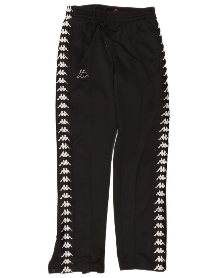 Kappa Hombre Pantalones De Chándal Gráfico Pequeño Negro