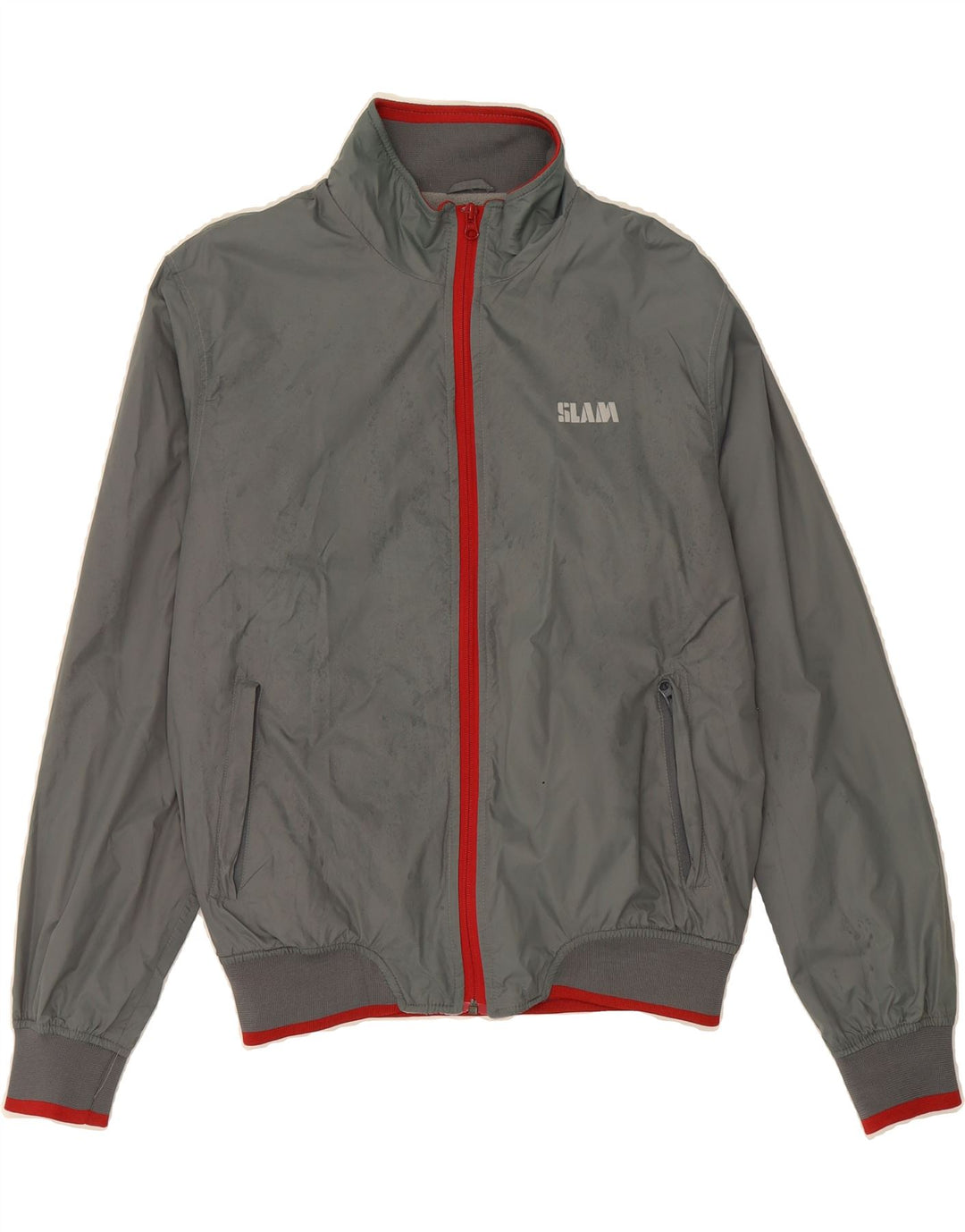 SLAM Chaqueta Bomber para Hombre UK 36 Small Gris Nylon