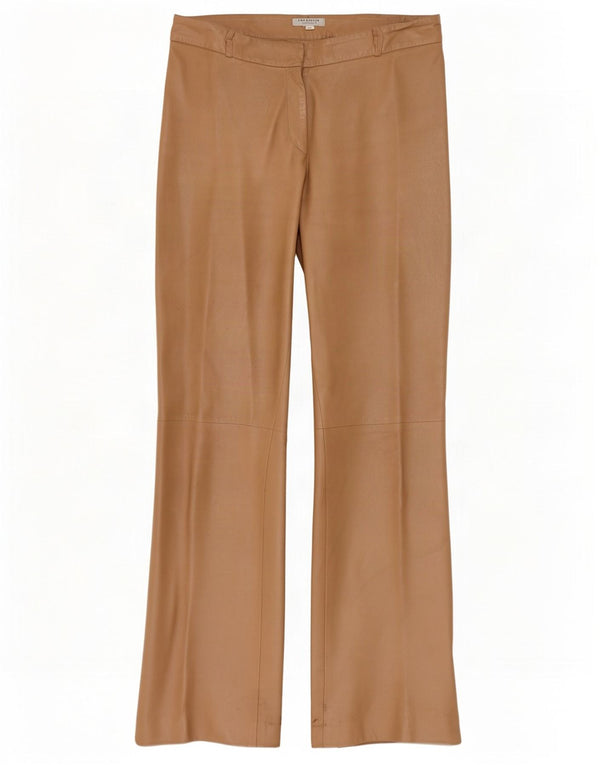 Conbipel Pantalones de cuero con corte de bota para mujer IT 46 Large W34 L32 Beige