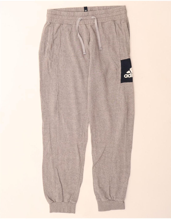 Adidas Mens Tracksuit Trousers Joggers UK 40/42 Medium Grey Colourblock