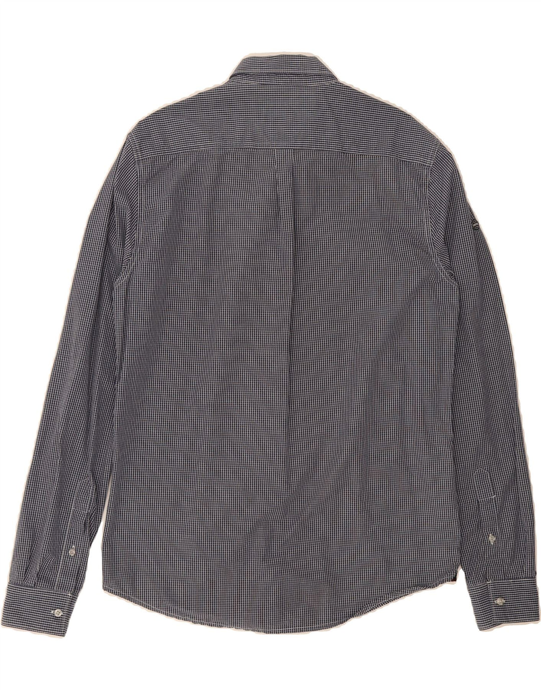 SUPERDRY Mens Classic Fit Shirt Large Navy Blue Check Cotton Vintage Superdry and Second-Hand Superdry from Messina Hembry 