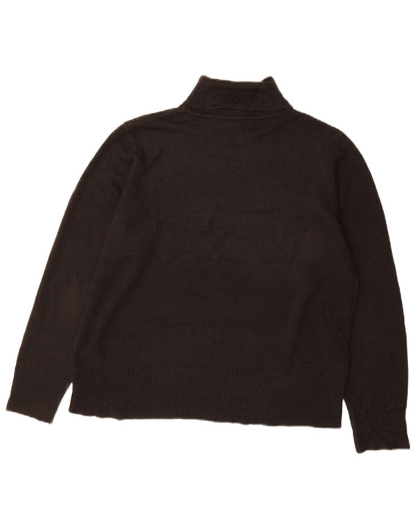 Marks & Spencer Womens Roll Neck Jumper Sweater UK 18 XL Black Acrylic