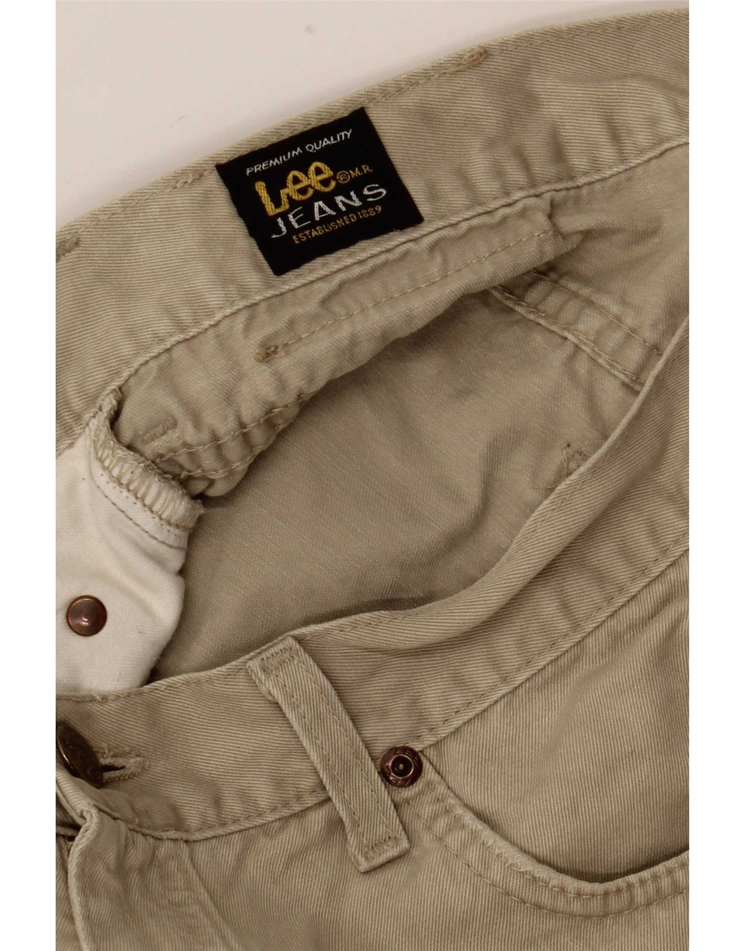 Lee Mens Pantalones Casuales Rectos W30 L32 Caqui