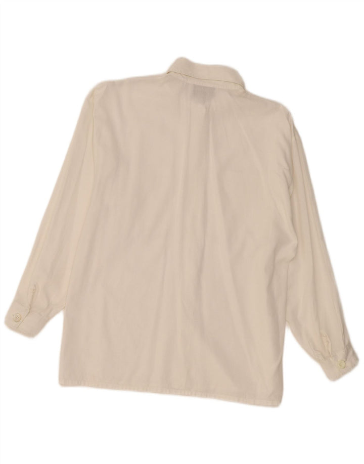 Pancaldi & B Camisa para mujer UK 44 Grande Blanco Floral