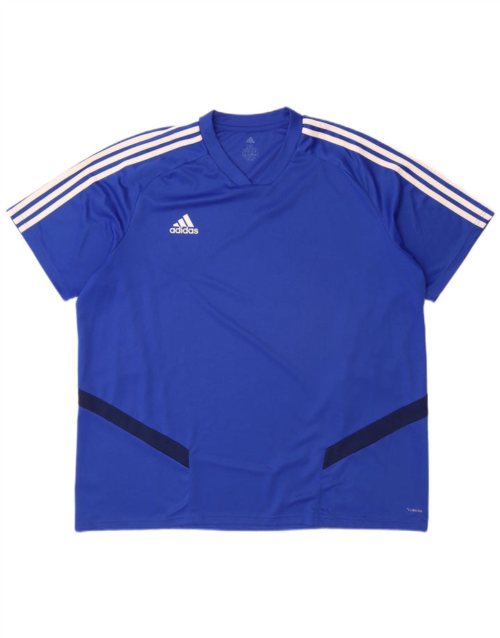 Adidas Mens Climacool Camiseta Top 2XL Azul Colorblock