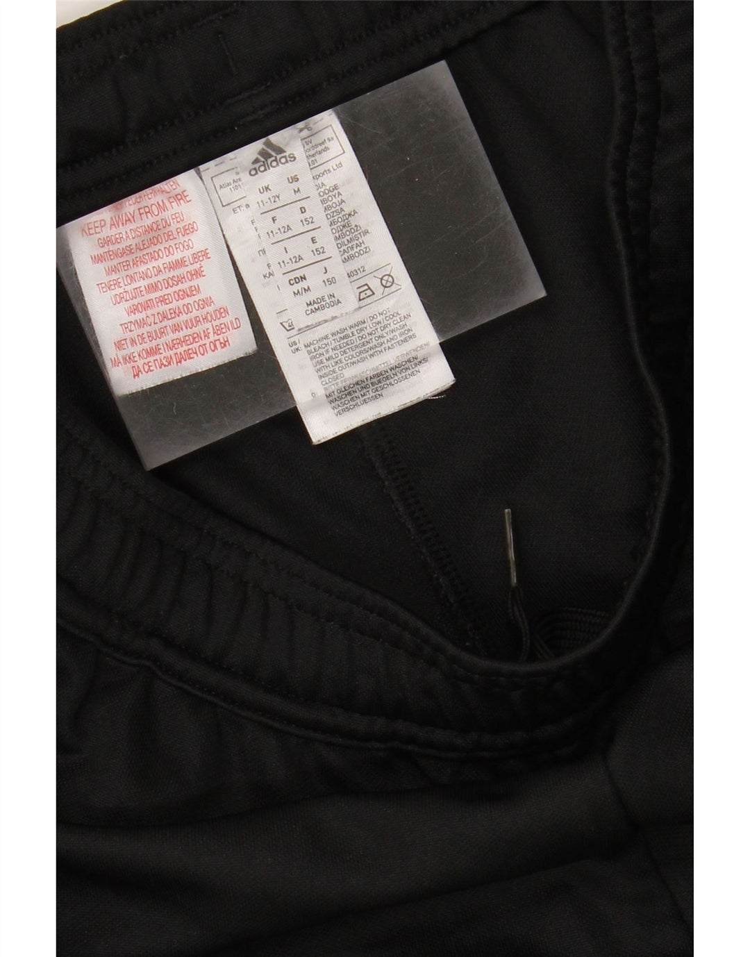 ADIDAS Boys Tracksuit Trousers 11-12 Years  Black Vintage Adidas and Second-Hand Adidas from Messina Hembry 