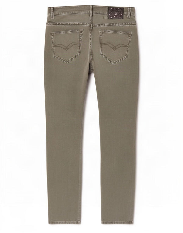 Replay Womens Slim Casual Trousers W31 L32 Khaki Cotton