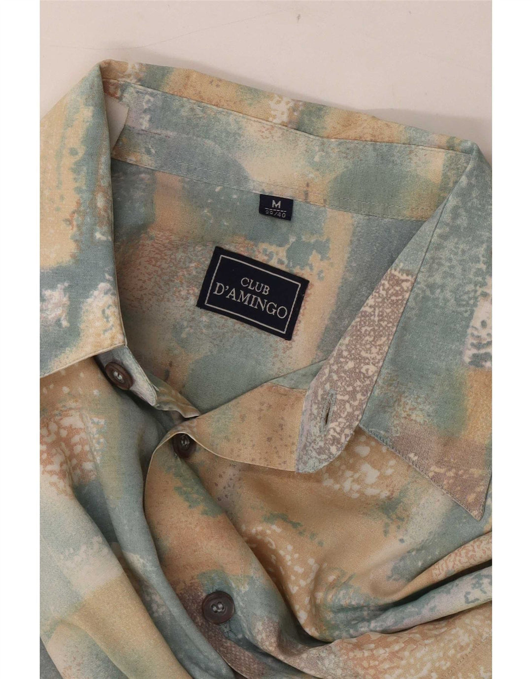 Club D'Amingo Camisa con estampado abstracto para hombre Talla 38/40 Mediana Multicolor
