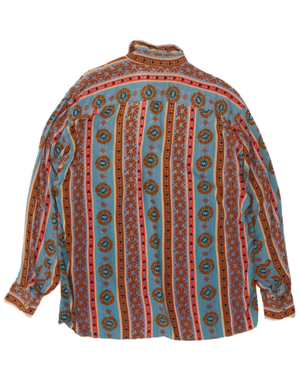 Izaro Mens Shirt Large Blue Geometric