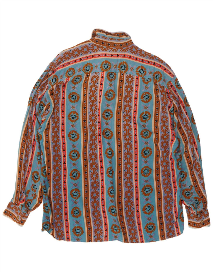 Camisa Izaro Hombre Large Azul Geométrico