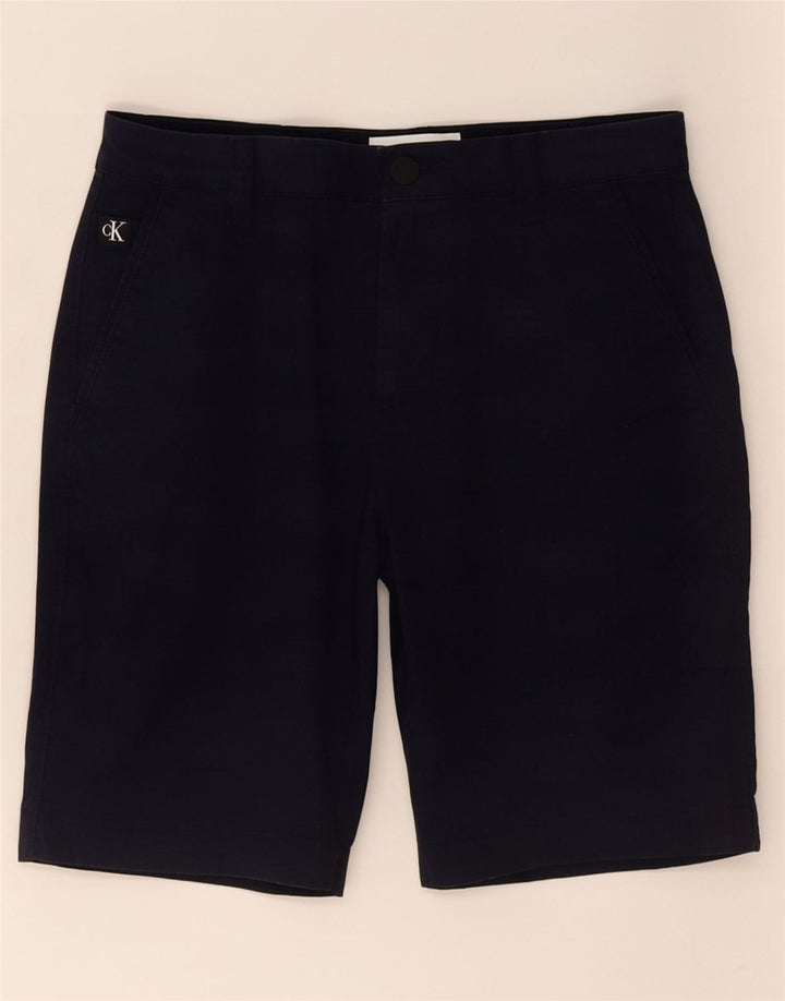 Calvin Klein Pantalones cortos chinos para hombre pequeños W30 algodón azul marino