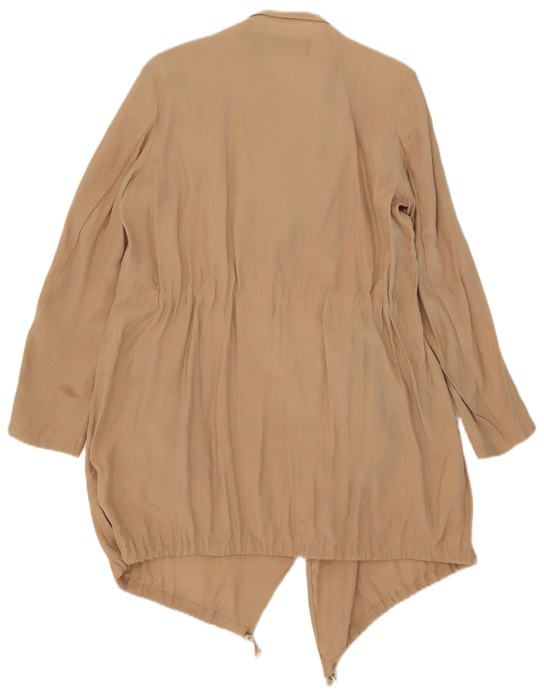 Zara Mujer Chaqueta Cascada Abierta UK 44 Medium Beige Modal