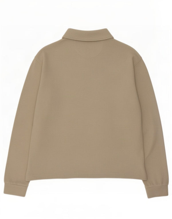 Zara Hombre Polo Manga Larga Small Algodón Beige