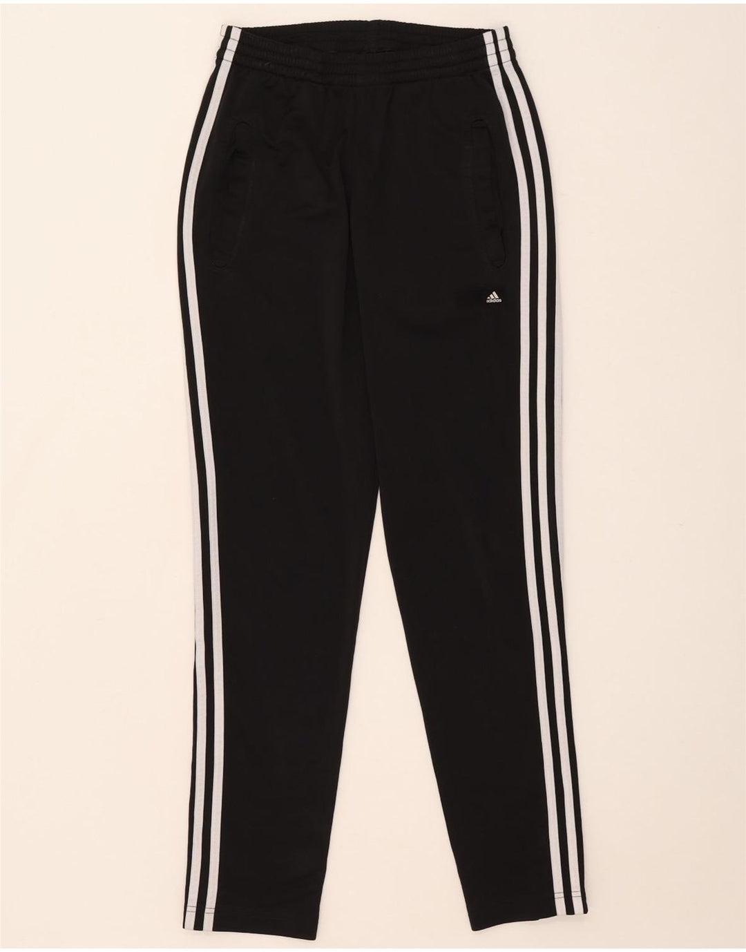 Adidas Pantalones de chándal para mujer UK 36/38 Small Negro Poliéster