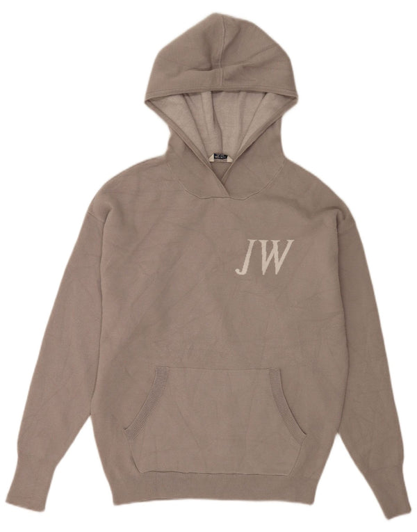 Jack Wills Jersey con capucha extragrande gráfico para mujer UK 6 XS Viscosa beige