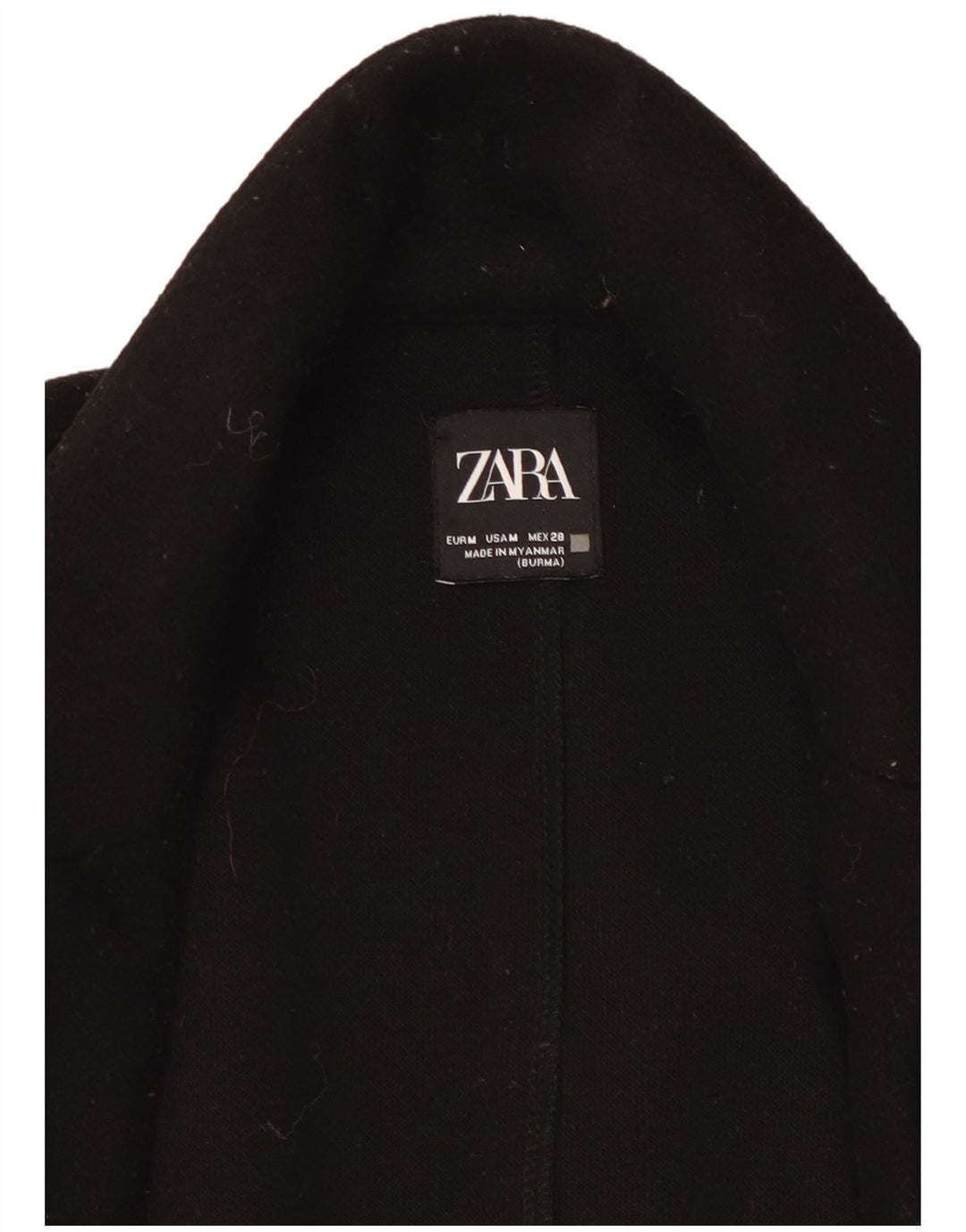 Zara Mujer Abrigo Abierto UK 44 Mediano Negro
