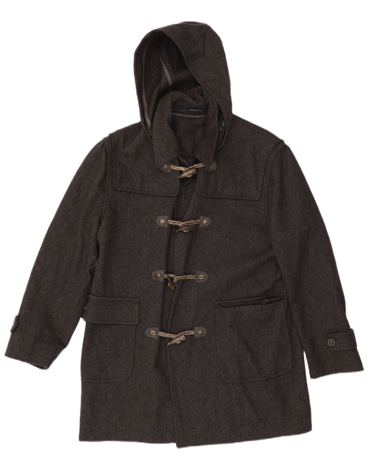 Chaqueta de tren con capucha vintage para hombre IT 54 XL Lana gris