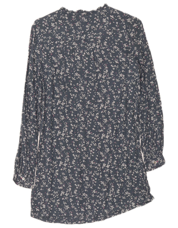 White Stuff Vestido recto de manga larga para mujer UK 8 Small Azul marino floral