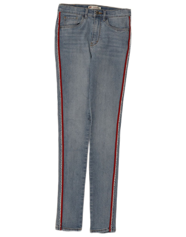 LEVI'S Vaqueros pitillo de cintura alta 720 para niñas 11-12 años W24 L29 rayas azules