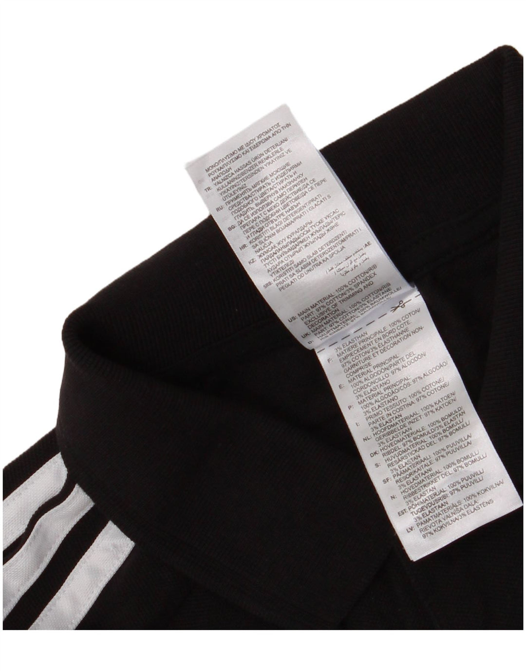 Adidas Polo Hombre Pequeño Algodón Negro
