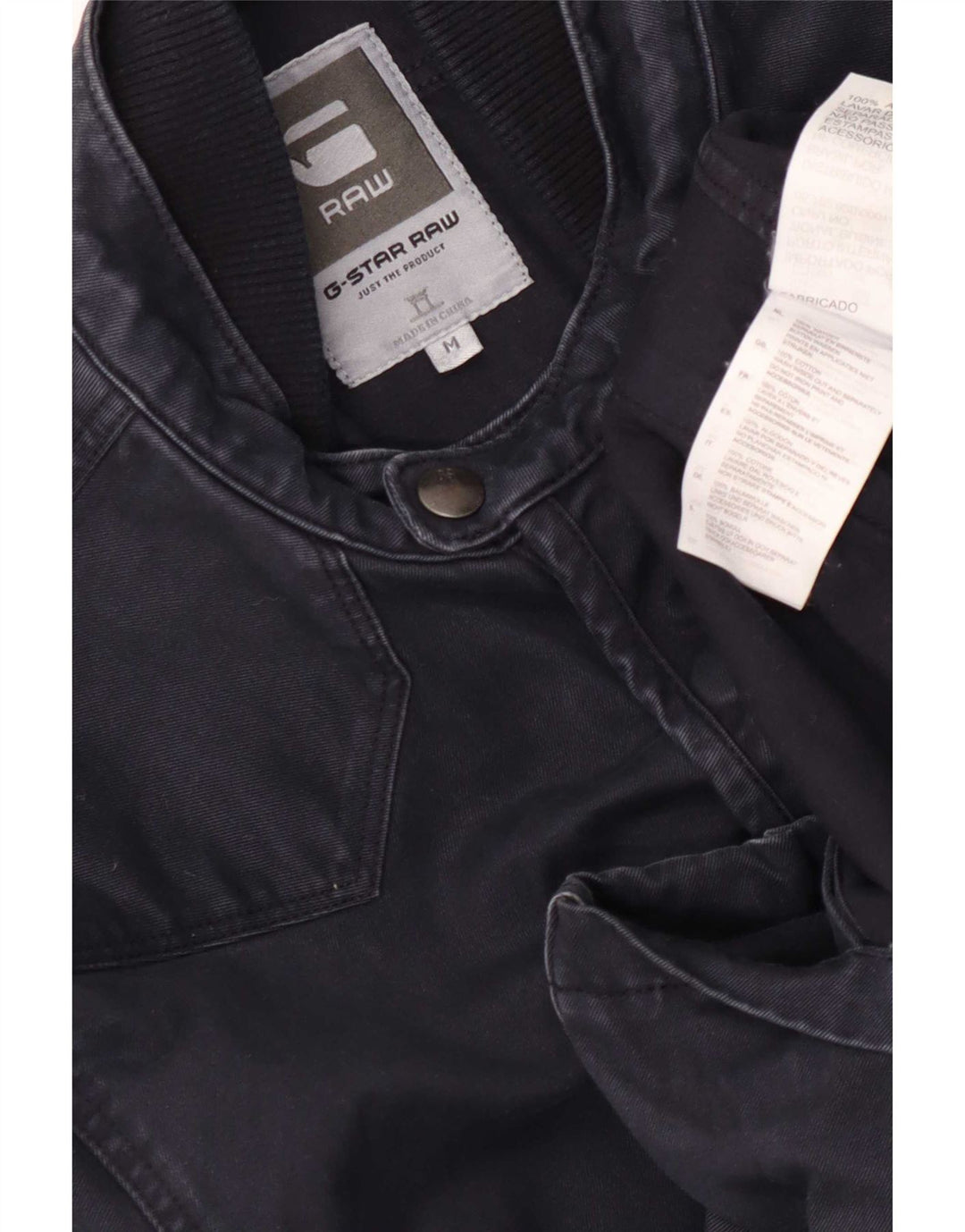 G-Star Chaqueta utilitaria para hombre UK 38 Mediana Azul marino Algodón