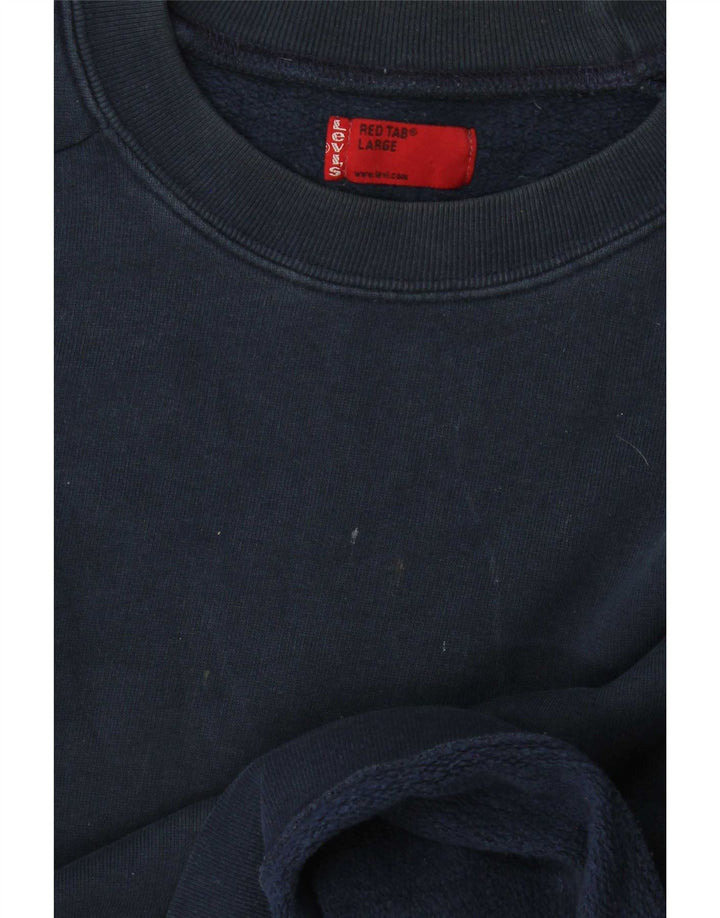 Levi's - Sudadera tipo jersey para hombre, talla grande, azul marino