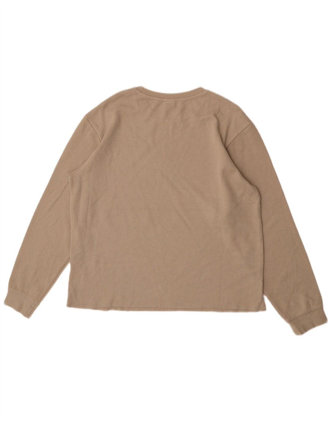 Zara Hombre Top Manga Larga Grande Algodón Beige