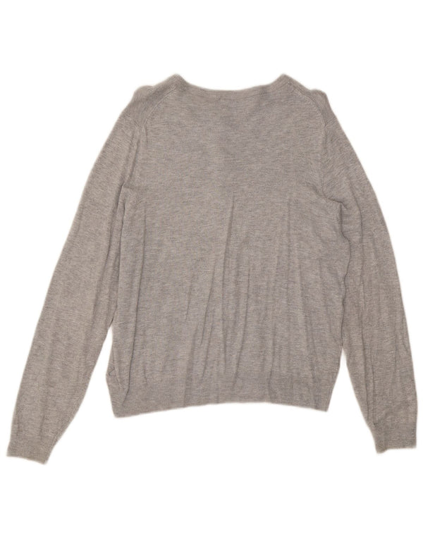 Marks & Spencer Suéter tipo cárdigan para mujer UK 46 Viscosa gris grande