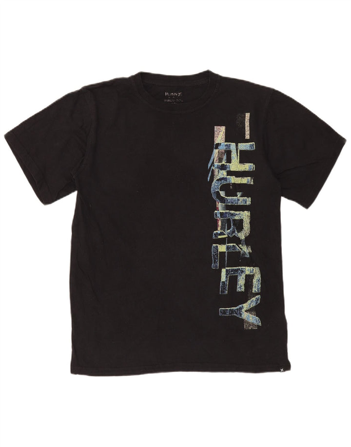 Hurley - Camiseta gráfica para hombre, talla pequeña, color negro