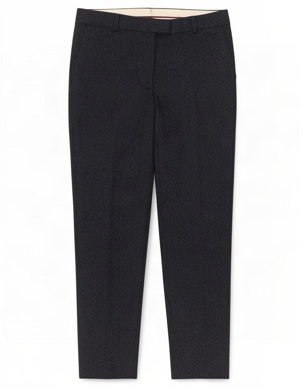Gant Pantalones informales ajustados para mujer UK 10 Small W27 L28 Lana moteada azul marino