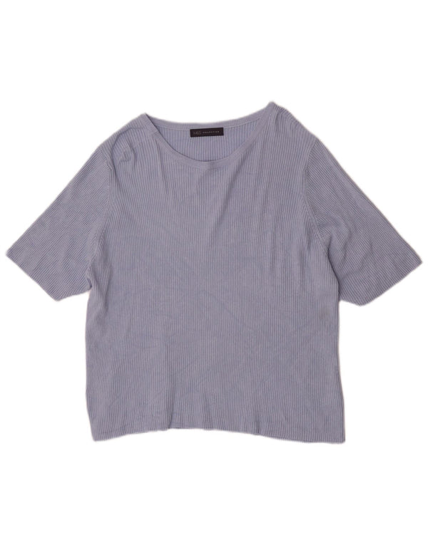 Marks & Spencer Camiseta para Mujer Top UK 24 4XL Viscosa Azul