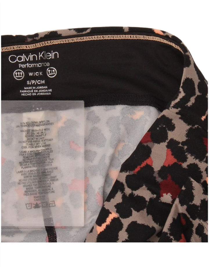 Calvin Klein Leggings de rendimiento para mujer UK 10 Small Grey Nylon